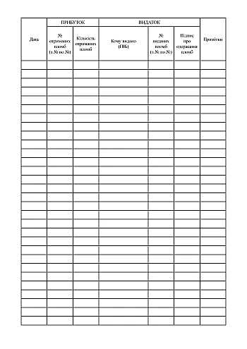 Indicator seals accounting journal | PrintTo: Журнал обліку індикаторних пломб на Printto.ua