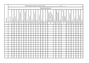Journal for calculating weighted average grain and product quality indicators | PrintTo: Journal for calculating weighted average grain and product quality indicators на Printto.ua