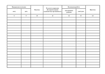 Logbook of decisions on suspension and/or cancellation of operating permit | PrintTo: Журнал учета постановлений о приостановлении и/или отмене эксплуатационного разрешения на Printto.ua