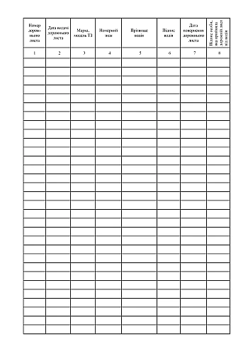 Waybill registration journal | PrintTo: Журнал реєстрації дорожніх листiв на Printto.ua