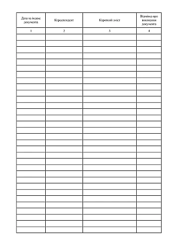Register of documents created by the institution на Printto.ua