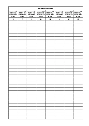 Hourly cleaning log | PrintTo: Журнал почасового учета уборок помещений на Printto.ua