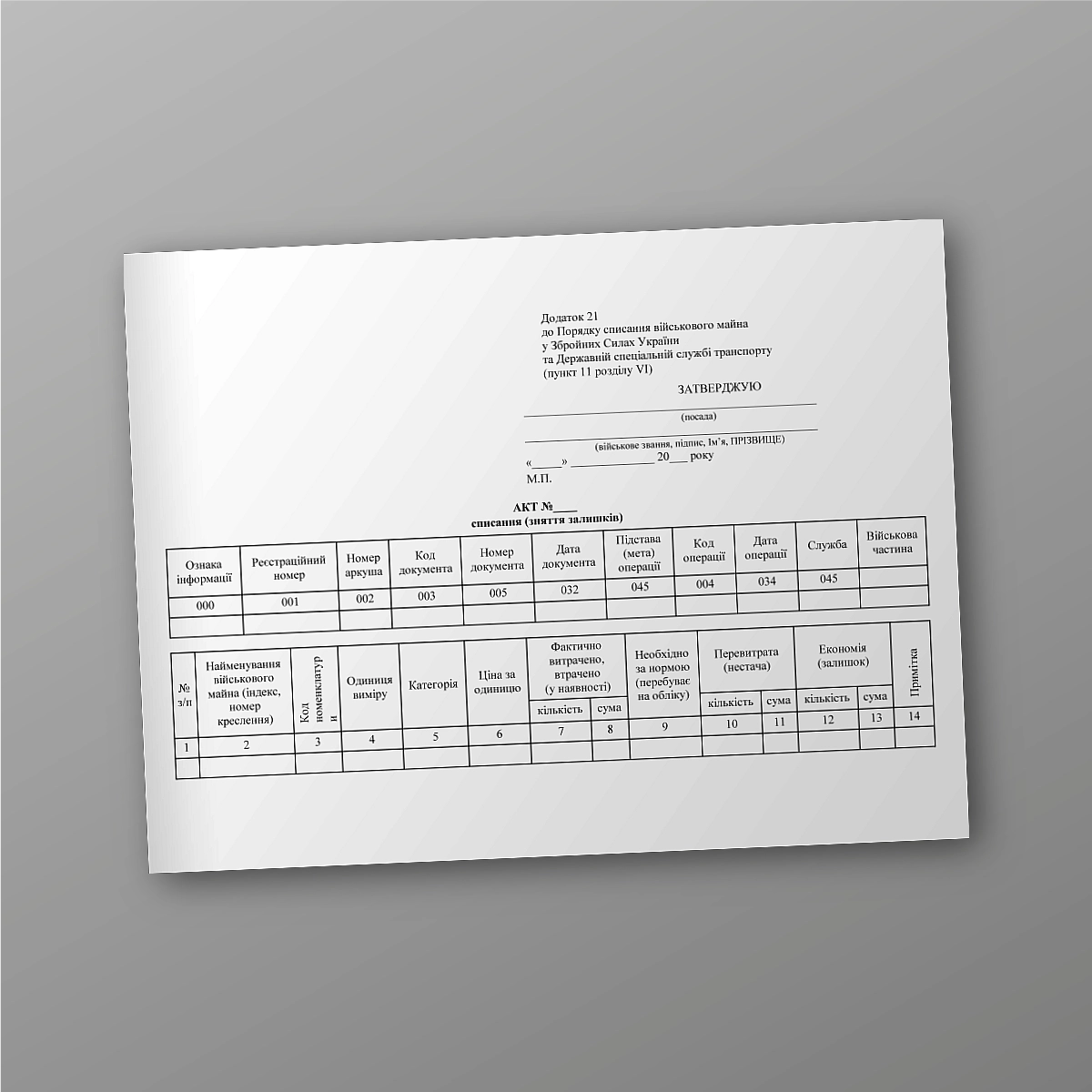 Depreciation act (withdrawal of balances) | PrintTo: