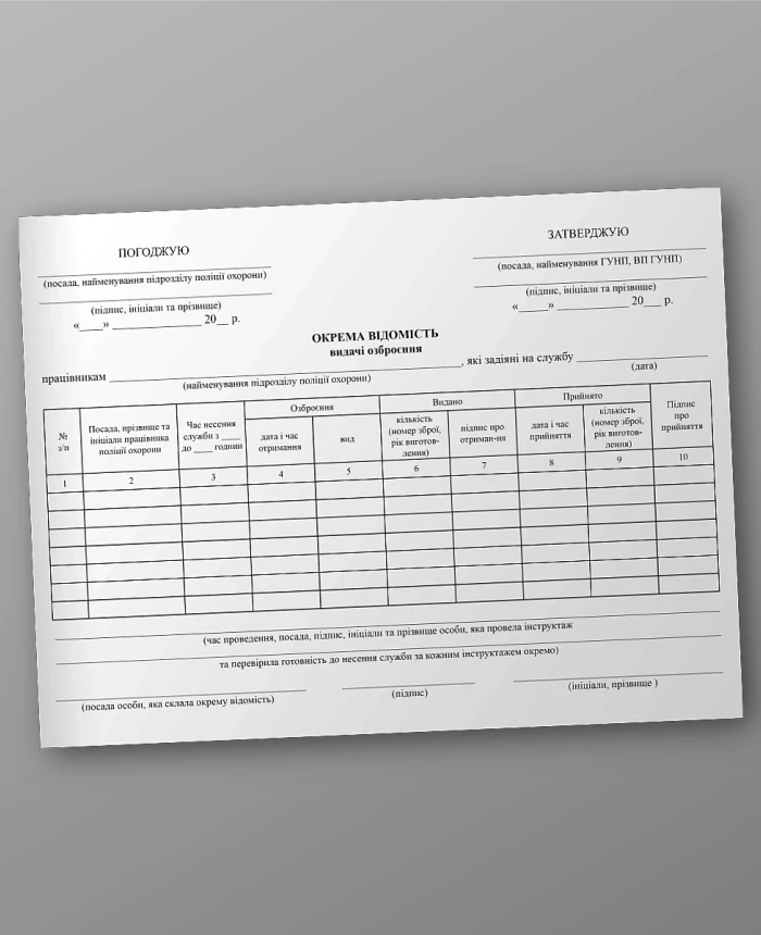 Separate weapons issuance statement | PrintTo: Separate weapons issuance statement | PrintTo:
